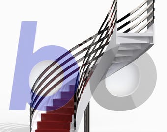 1/6 Scale Spiral Stair Step Ladder Staircase Stairway (3D Print File STL Plan Digital Download) (DIY Miniature Doll Dollhouse Child Adult)