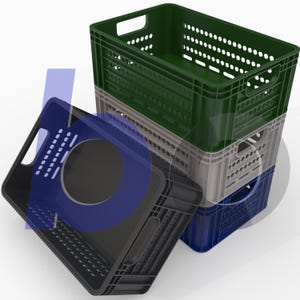 Caja de leche a escala 1/18, cubo para botellas, latas de comida, miniaturas para casa de muñecas, impresión 3D STL, 3MF a color, archivo de descarga digital, muñeca DIY