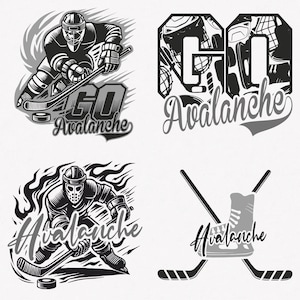 Avalanche Svg, Avalanche 4 Ice Hockey Svg Mascot Pack, Avalanche Svg Cut Files Bundle, Avalanche Mascot Svg Instant Download