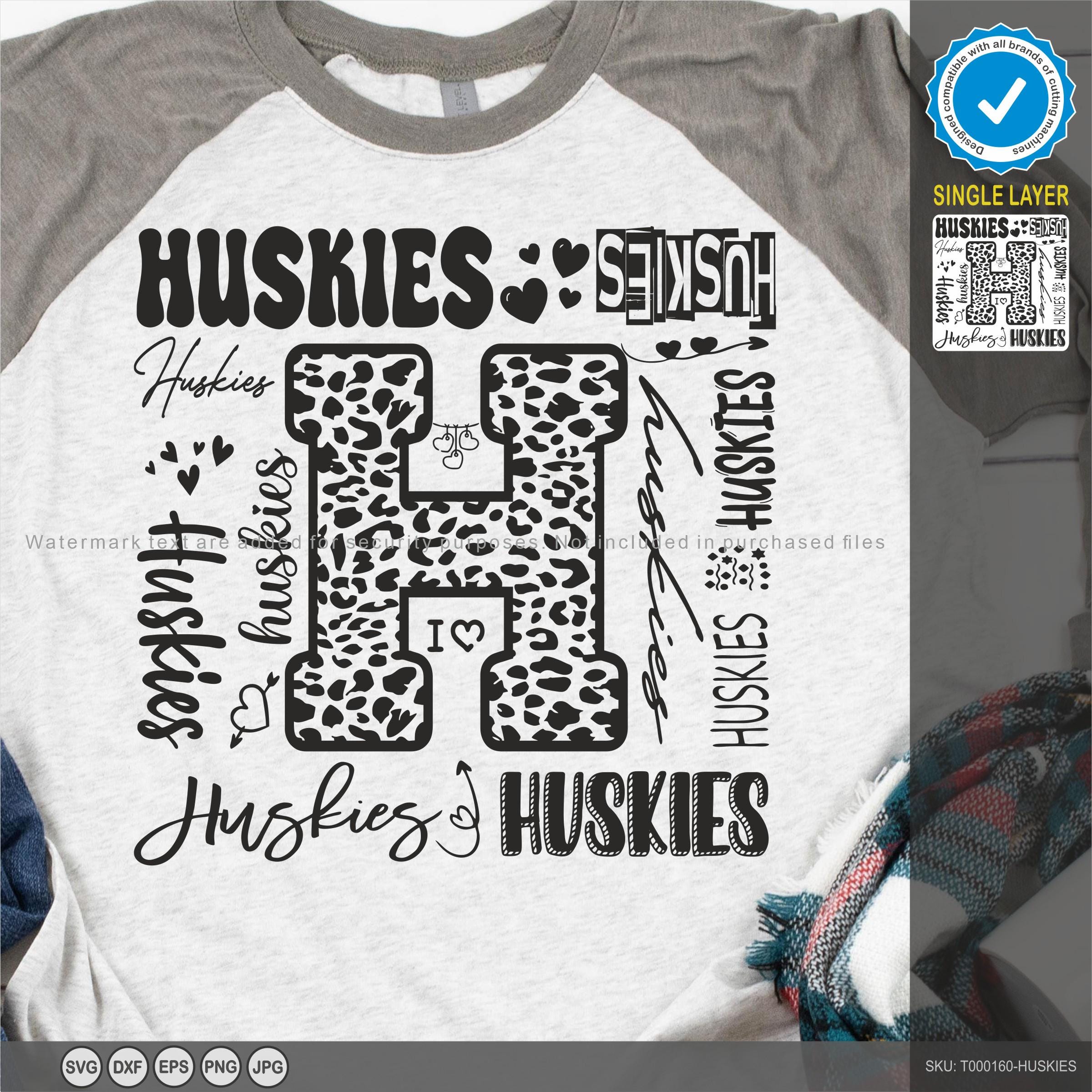 Huskies Svg, Huskies Typography 4 Sports Svg Mascot Pack, Huskies ...