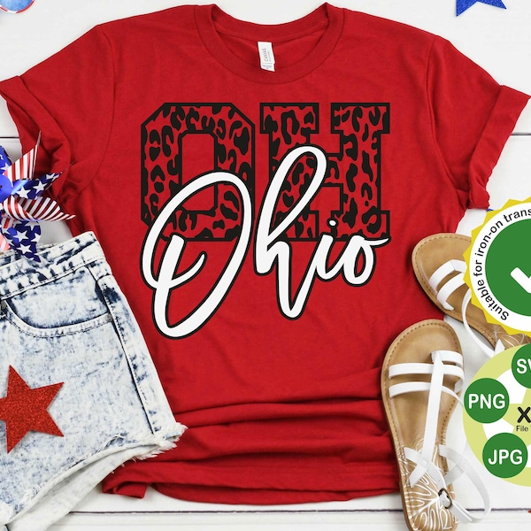 Ohio Svg, Ohio State Svg, Ohio Leopard Svg, Digital Cut Files, Instant Download