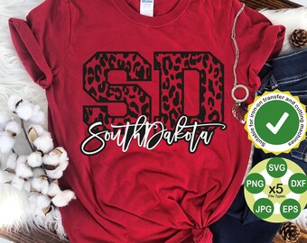 South Dakota Svg, South Dakota State Svg, South Dakota Leopard Svg, Digital Cut Files, Instant Download