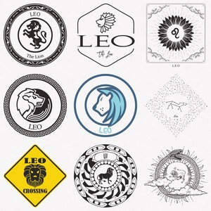 Leo svg, símbolo del zodíaco del león svg, signo del zodíaco leo svg, paquete de 9 paquetes de svg del horóscopo leo, leo clásico svg, archivos de transferencia cortados y termoadhesivos