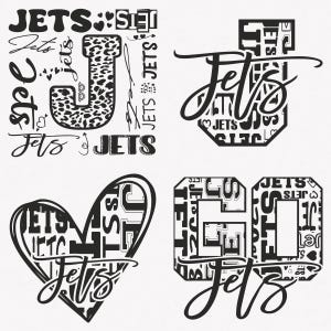 Jets Svg, Jets Typografie 4 Sports Svg Mascot Pack, Jets Typografie Svg Cut Files-bestanden, Jets Mascot Svg Instant Download