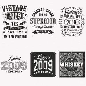 2009 svg, 16.Geburtstags-Svg, 6er-Pack 2009-Svg-Bundle, Vintage-2009-Svg, Limited Edition 2009-Svg-, Schnitt- und Aufbügeltransferdateien