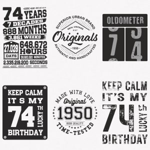 1950 svg, 74. Geburtstags-Svg, 6er-Pack 1950-Svg-Bundle, Original Rustic 1950-Svg, Vintage 1950-Svg-, Schnitt- und Aufbügeltransferdateien