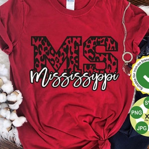 Mississippi Svg, Mississippi State Svg, Mississippi Leopard Svg, Digital Cut Files, Instant Download