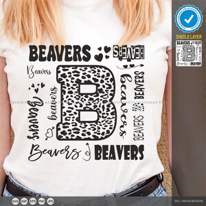 Beavers Svg, Beavers Typography 4 Sports Svg Mascot Pack, Beavers ...