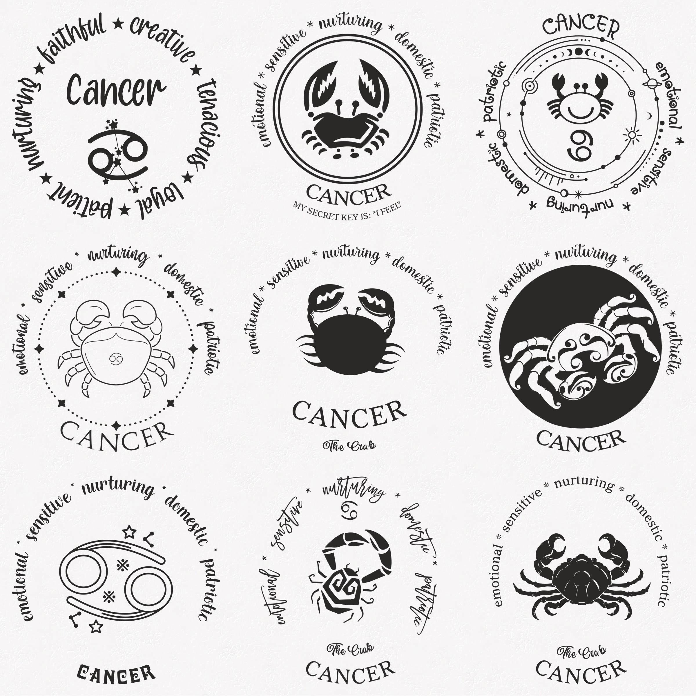 Customizable Cancer Sign Cancer Sign Symbol Font
