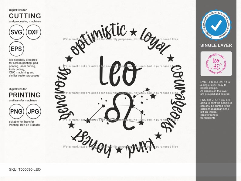Leo Svg Lion Zodiac Symbol Svg Leo Zodiac Sign Svg 9-pack - Etsy