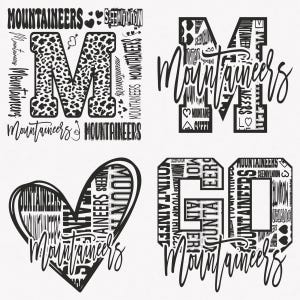 Bergsteiger svg, Bergsteiger Typografie 4 Sport-Svg-Maskottchen-Pack, Bergsteiger Typografie Svg-Schnittdateien Bundle