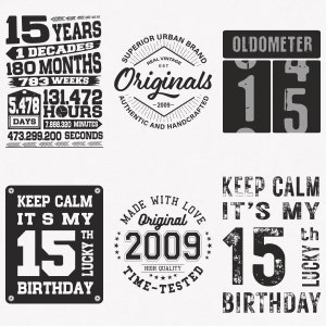 2009 Svg, 15. urodziny Svg, 6-pak 2009 Svg Bundle, Oryginalny rustykalny 2009 Svg, Vintage 2009 Svg, Pliki do cięcia i prasowania