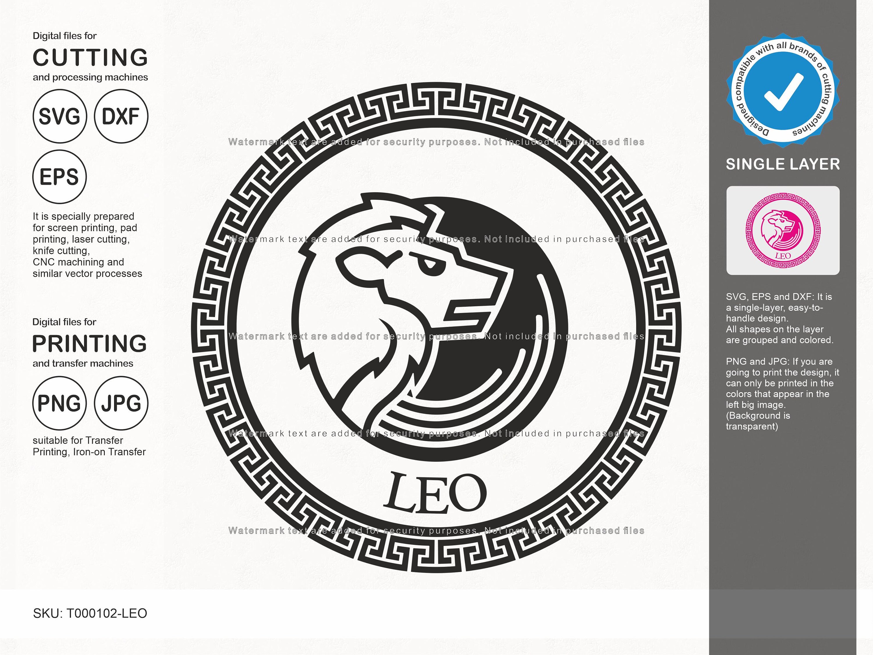 Leo Svg Lion Zodiac Symbol Svg Leo Zodiac Sign Svg 9-pack - Etsy
