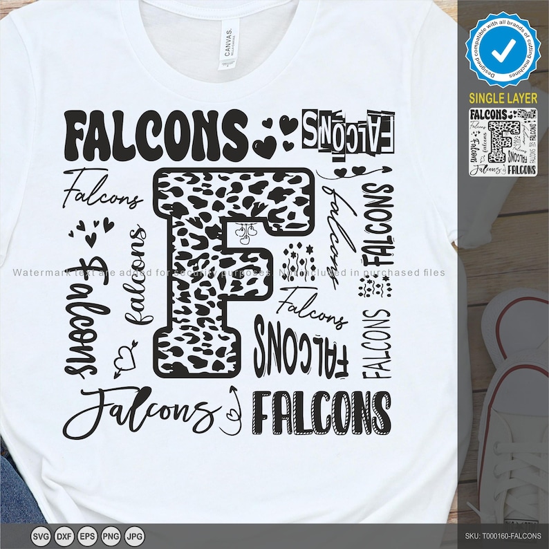 Falcons Svg, Falcons Typography 4 Sports Svg Mascot Pack, Falcons ...