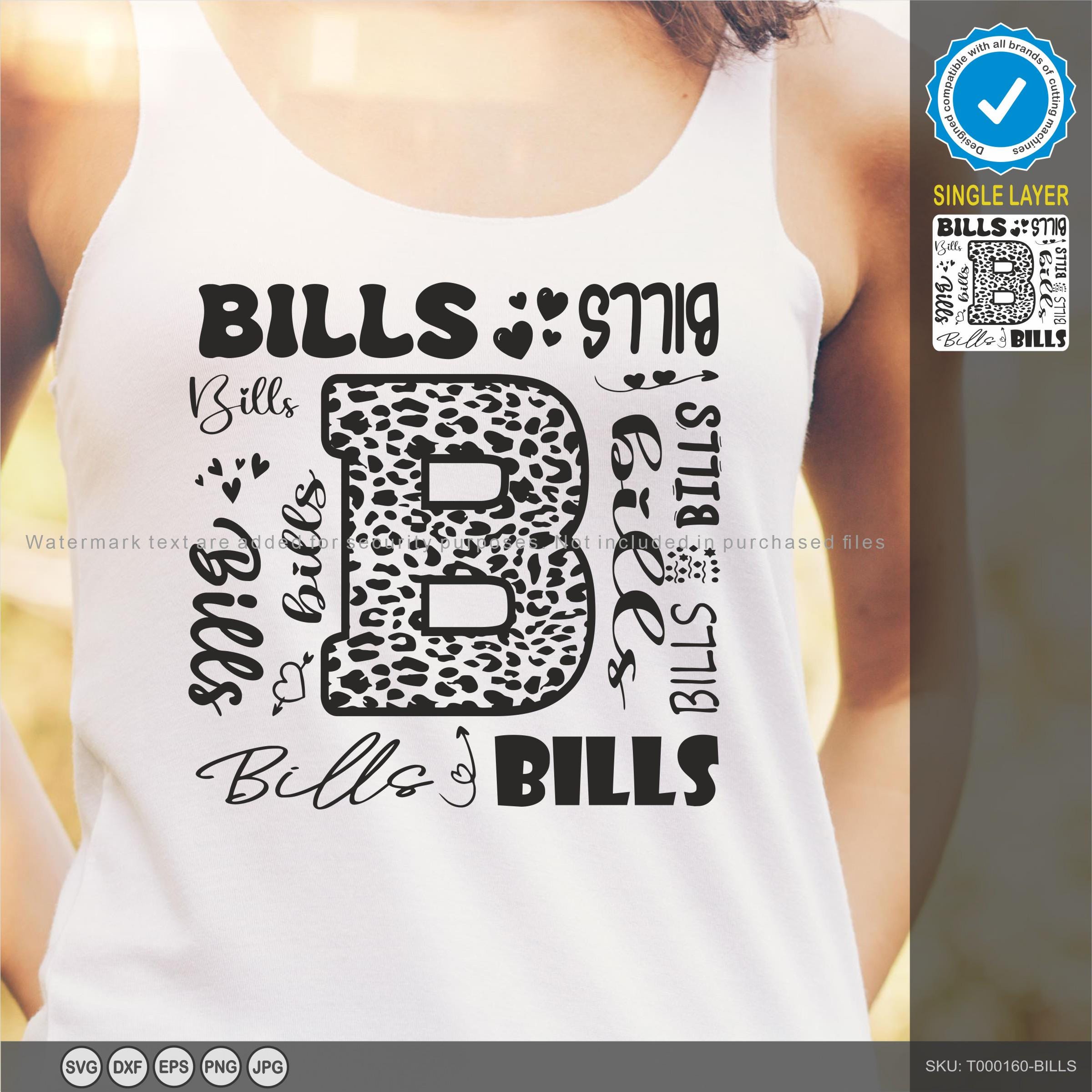 Bills Svg, Bills Typography 4 Sports Svg Mascot Pack, Bills Typography ...