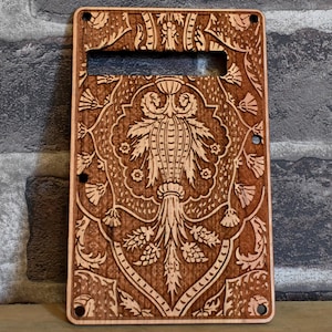 Custom Strato Tremolo Backplate - Flourish Pattern Design, Fits HSS / SSS Models