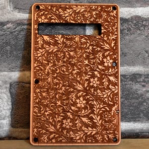 Flourish Design Strato Tremolo Backplate - Wooden Electric Guitar Accessory