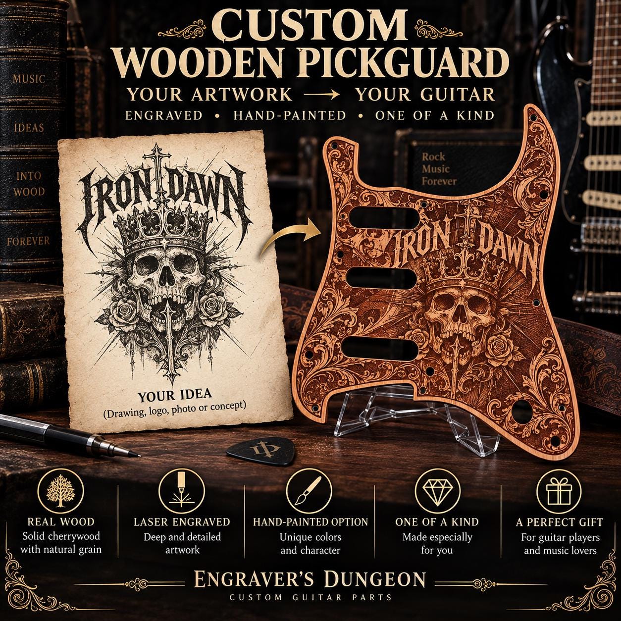 Custom pickguard - Etsy 日本