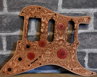 Custom Wooden Pickguard for Y- Pacifica EG 112V HSS – Unique Guitar Laser Engraved Scratchplate