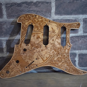 Handcrafted Wooden Strato SSS & HSS Pickguard | Fits 8/11 Holes | Unique Guitar Scratchplate | Gift for Guitarist