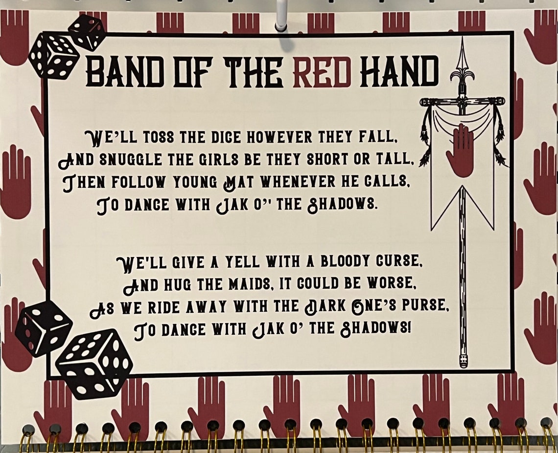 Wheel of Time, Wheel of Time Calendar, Aiel, Mat Cauthon, Band of the