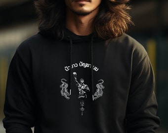 Buakaw hoodie, White Lotus hoodie, Muay Thai hoodie, MMA fan gift, Muay Thai gift, Thai fighter, martial artists gift, Kickboxing hoodie