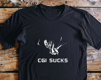 CGI sucks t-shirt, film buff gift, The Thing t-shirt, Fandom event T-shirt, Horror fan gift, cult movie t-shirt, John Carpenter, 80's movies