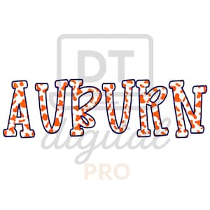 Hand Drawn Auburn Alabama PNG JPG | Orange Blue Cow Print Game Day Sublimation DTF | College Football Spirit Print | Digital Auburn Download