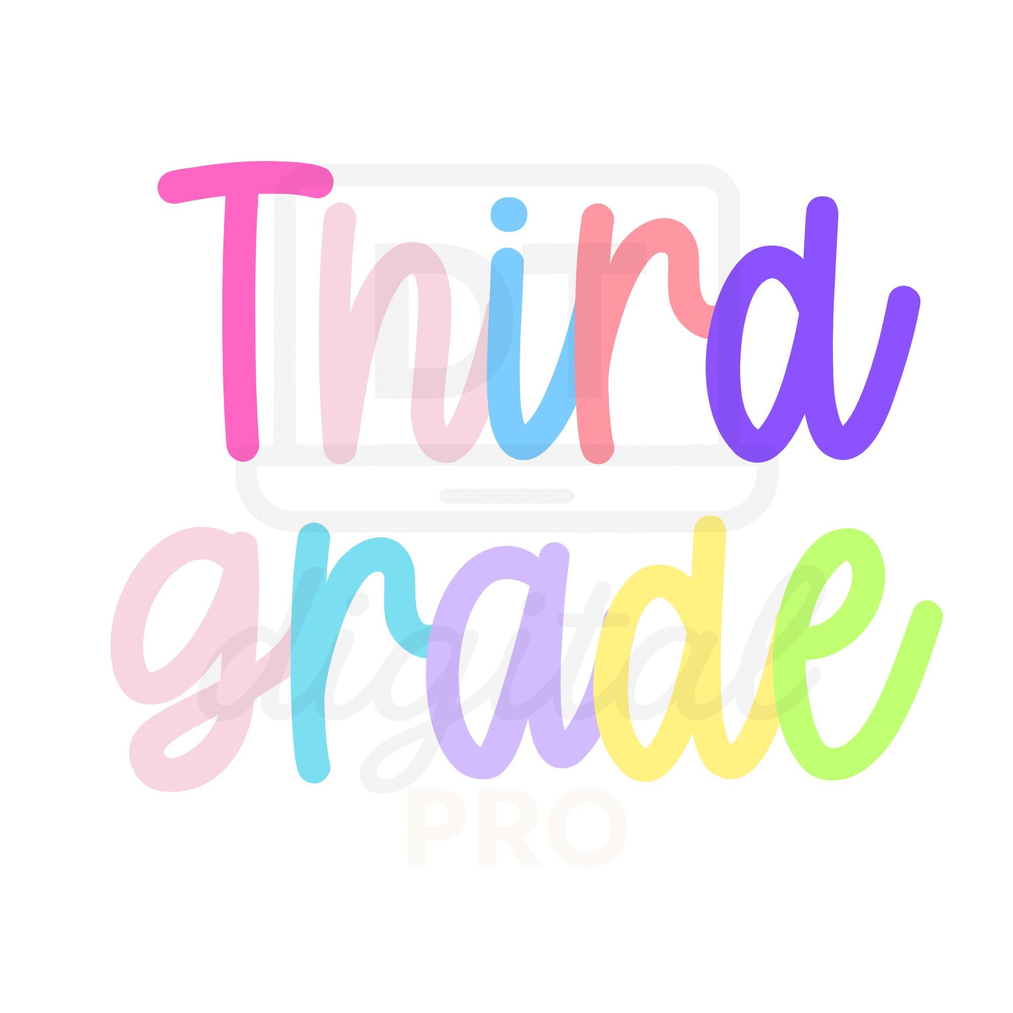 Third Grade Pastel Rainbow Design (digital Download) - Etsy