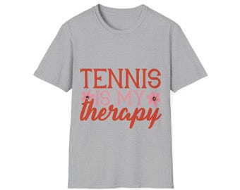 Camiseta para aficionados al tenis con gráfico moderno / Camiseta deportiva de algodón suave / Gran regalo para entusiastas y jugadores