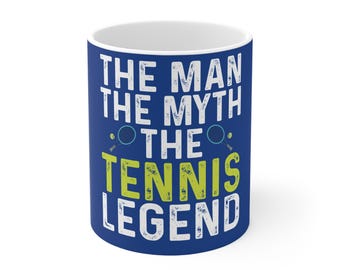 Personalized Tennis Gift Mug with Custom Name Design | Unique Sports Coffee Cup | Perfect Personalized Gift for Tennis Players & Lovers