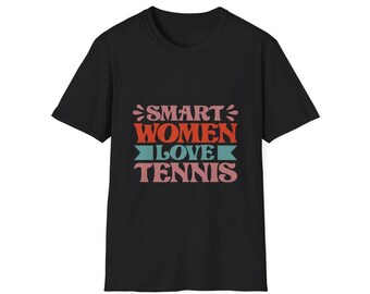 Camiseta de tenis para mujer con diseño atlético moderno / Camiseta de algodón de corte suave / Regalo perfecto para amantes del tenis