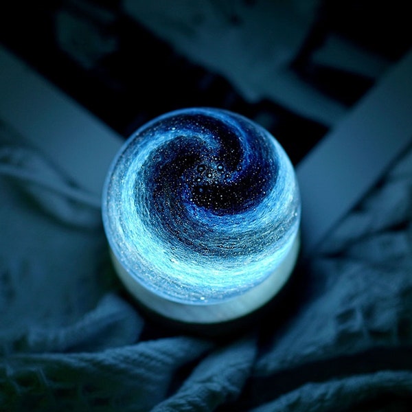 Personalized Planet Night Lamp, Custom Milky Way Night Light, Galaxy Crystal Ball Decoration, Desk Lamp Room Decor, Astronomy Gifts For Her
