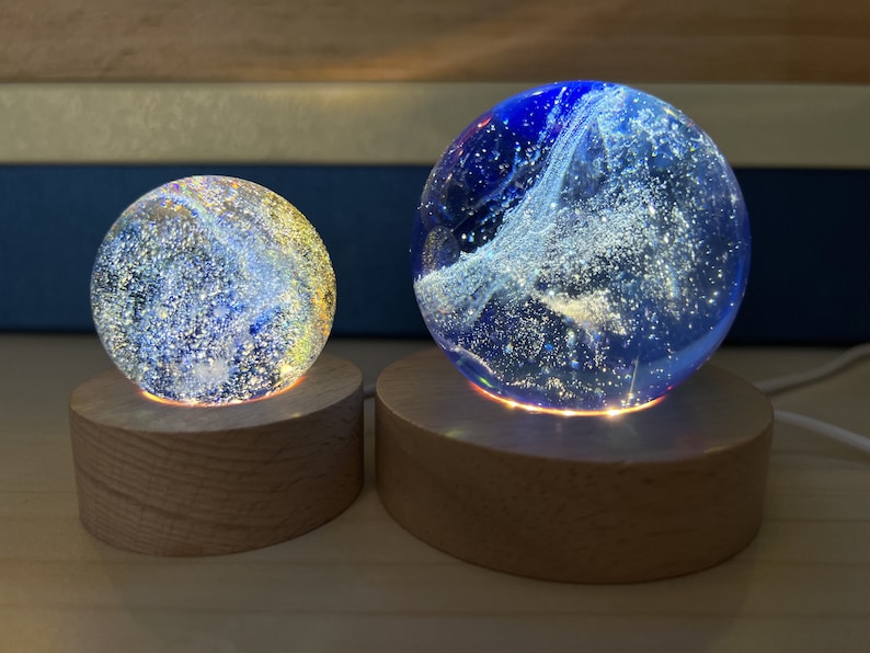 Custom 3D Crystal Ball Sky Night Lamp, Galaxy Crystal Ball Light, Led Space Planet Lamp, Star Night Light, Milky Way Desk Lamp, Home Decor image 9