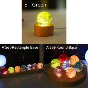 Custom 3D Crystal Ball Sky Night Lamp, Galaxy Crystal Ball Light, Led Space Planet Lamp, Star Night Light, Milky Way Desk Lamp, Home Decor image 7