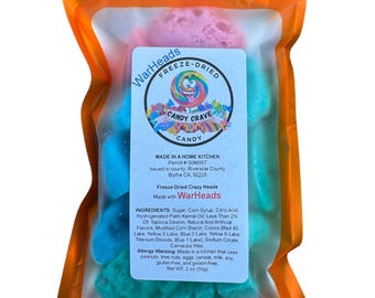 Freeze Dried Candy- Crazy-Heads, Warheads