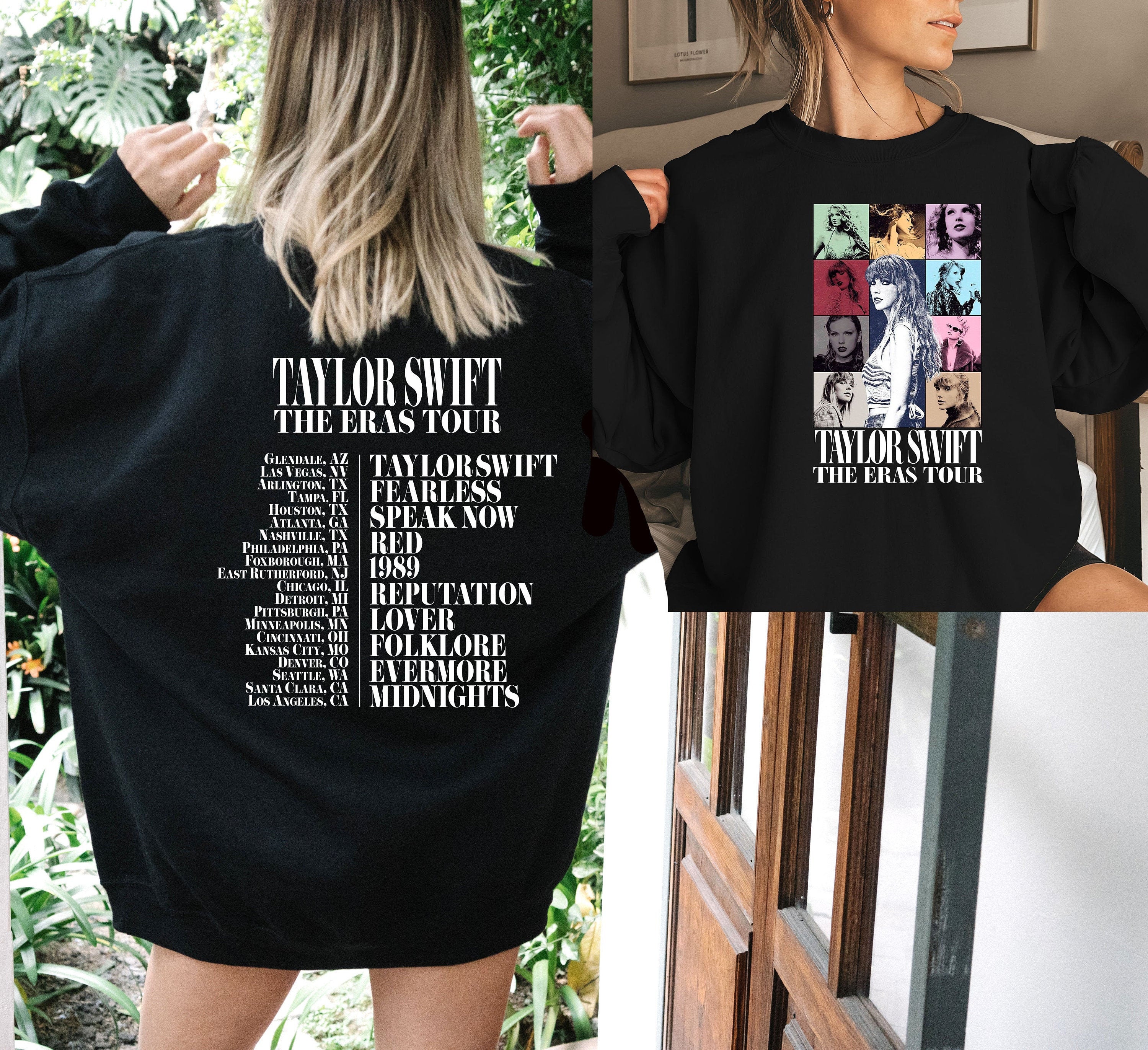 Discover Taylor Taylor version Merch Sweatshirt, Eras Tour Sweatshirt, Midnights Concert