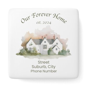 PERSONALISIERT PERSONALISIERT Porzellan Kühlschrankmagnet Neues Zuhause Geschenk Einweihungsparty Geschenk Neues Zuhause Adresse Geschenk
