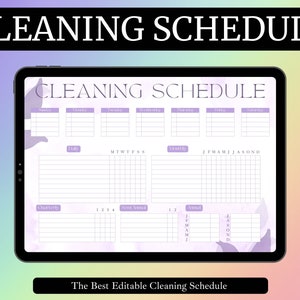 Undated Editable Cleaning Schedule
