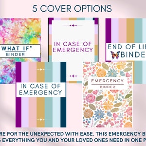 Just in Case of Emergency Binder, Life Organizer Editable Forms, End of ...