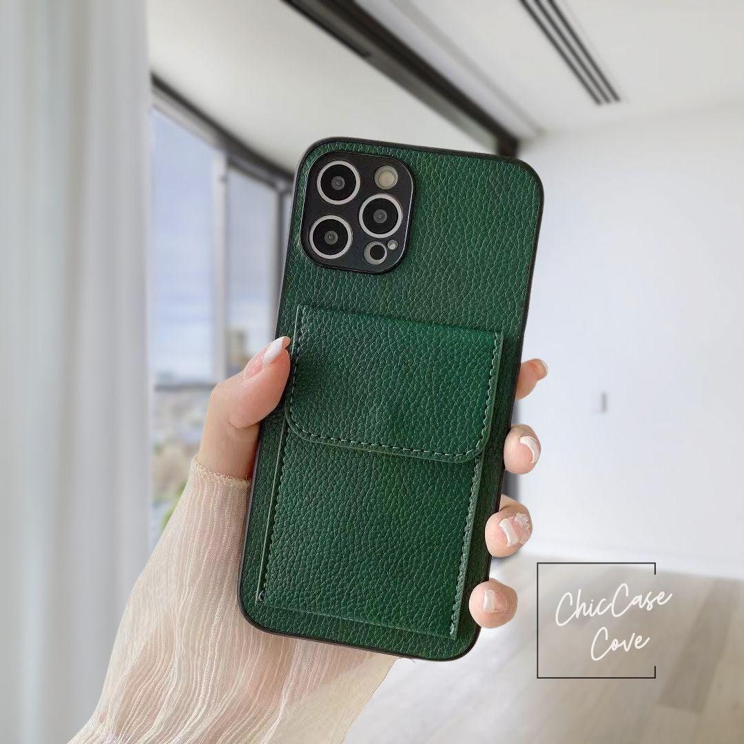 Amazing Solid Color Card Holder Phone Case,for iPhone 16 15