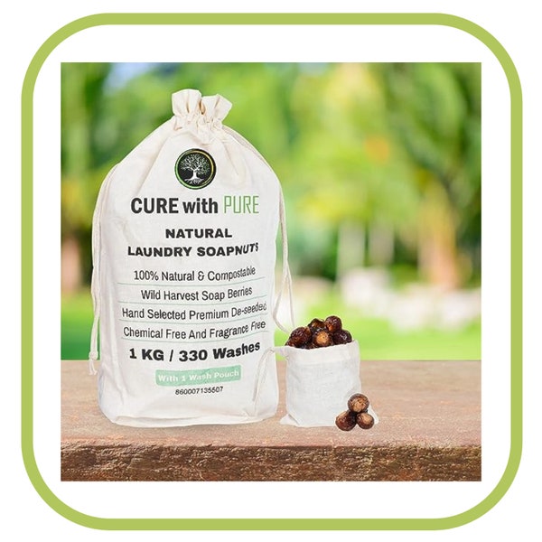 Pure Organic Soap Nuts Laundry Detergent Non-toxic Eco-friendly Organic Soap Berries Soap Nuts Deseeded 1kg/2.2Lb