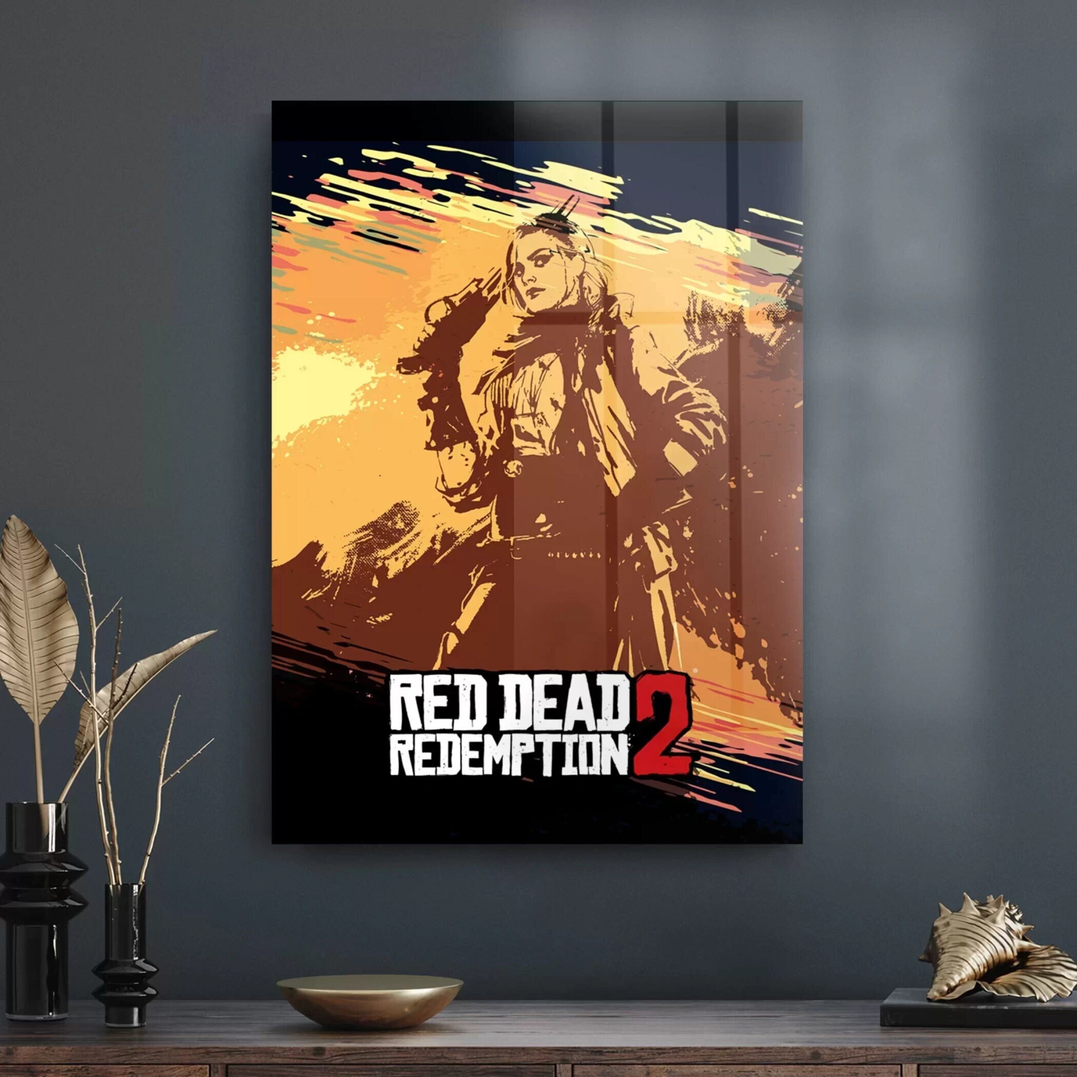  Red Dead Redemption 2, Red Dead Redemption, Arthur Morgan,  Rockstar Games, pc Game Games poster Vintage Metal Tin Signs Modern Wall  Decoration for Bedroom Office Home Wall Home Room 8x12