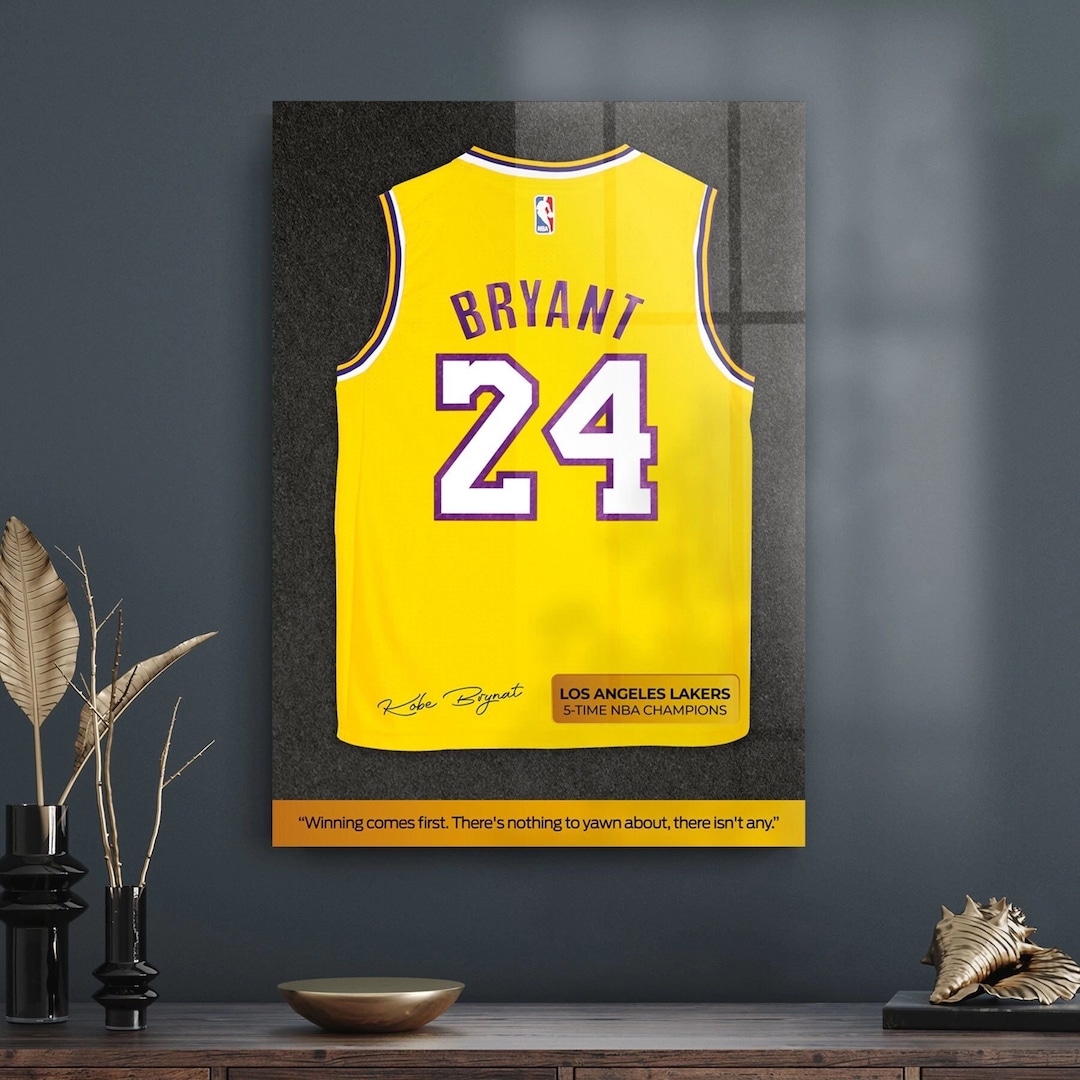 Kobe Bryant Uniform Wall Art Legend Basketball Player Wall Etsy