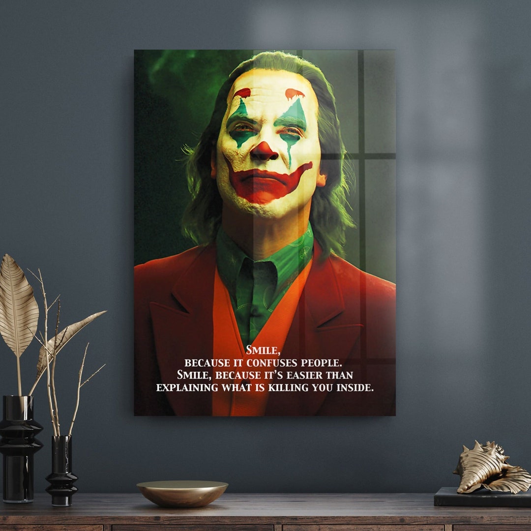 The Joker Wall Art Joker Poster Motivational Wall Art Etsy