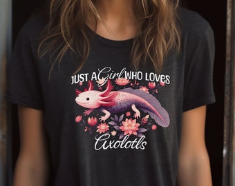 Cute Axolotl Salamander Shirt, Marine Biology T-Shirt, Axolotl, Amphibian, Axolotl Gifts shirt, Animal Shirt, Salamander Cute, Axolotl Shirt
