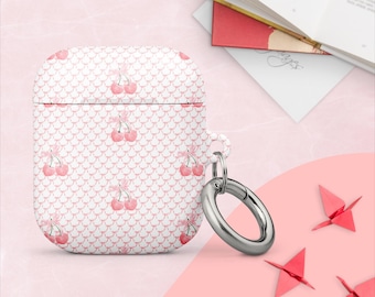 Coquette AirPods Pro Hard Case | Ear Phone Case | Earbuds Case with Carabiner | Gift for Mom | Floral Airpod Case | AirPods Protective Case