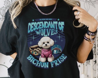 Bichon Frise T-Shirt, "Noble Bichon Tee: Descendant of Wolves - Quirky Pet Lover's T-Shirt", Funny Dog Shirt
