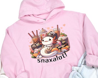 Sweat à capuche mignon Axolotl Salamander, Axolotl Anime, Boba Hoody, Sushi Shirt, Ramen Sweatshirt, Axolotls Amphibian, Axolotl Gifts shirt, Animal