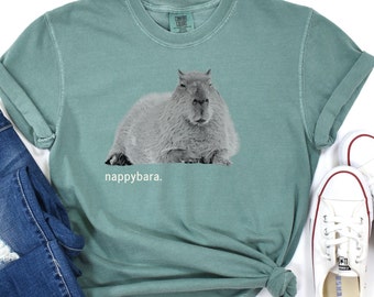 Funny Capybara Meme T-Shirt, Retro Shirt, Animal Graphic Tee, Gift For Animal Lovers